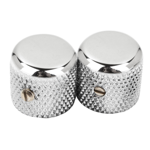 Fender Pure Vintage ’52 Telecaster® Knurled Knobs, (2), Chrome