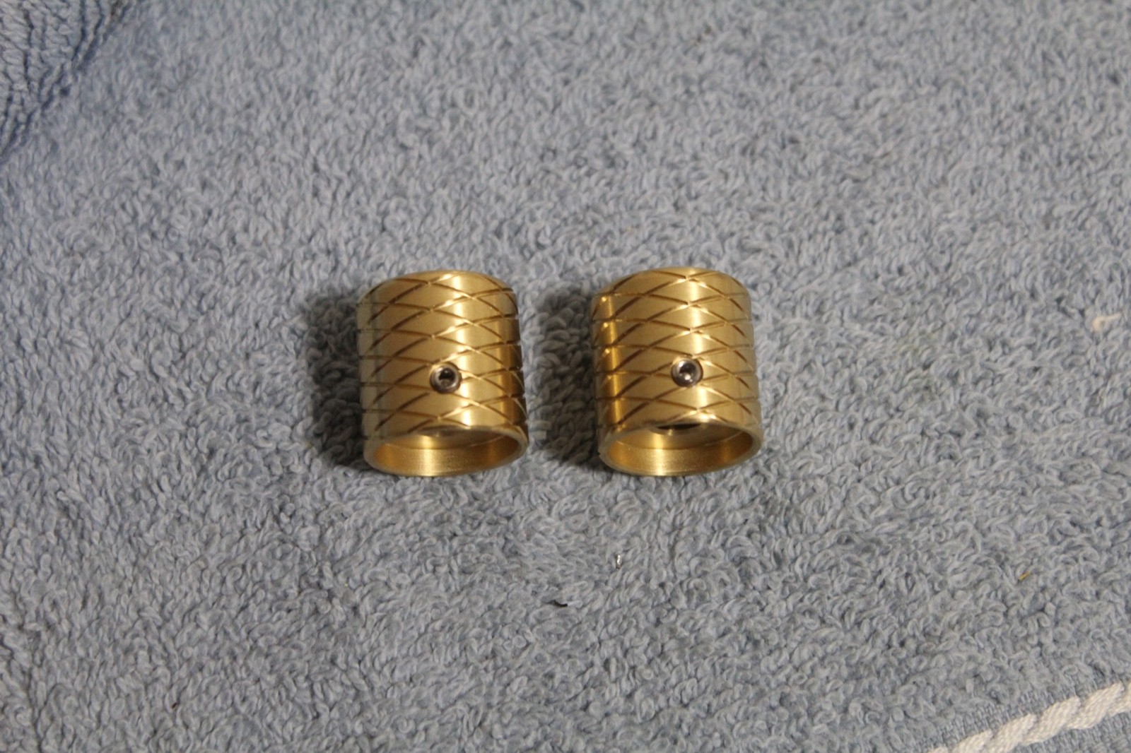 Double Helix Flat Top knob set of 2, Solid Brass