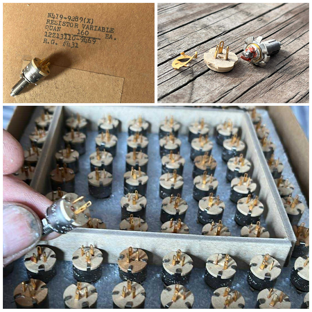 10x NOS Vintage Gold 10K CTS6331 Potentiometer Resistor Variables 12Z-13110-9468